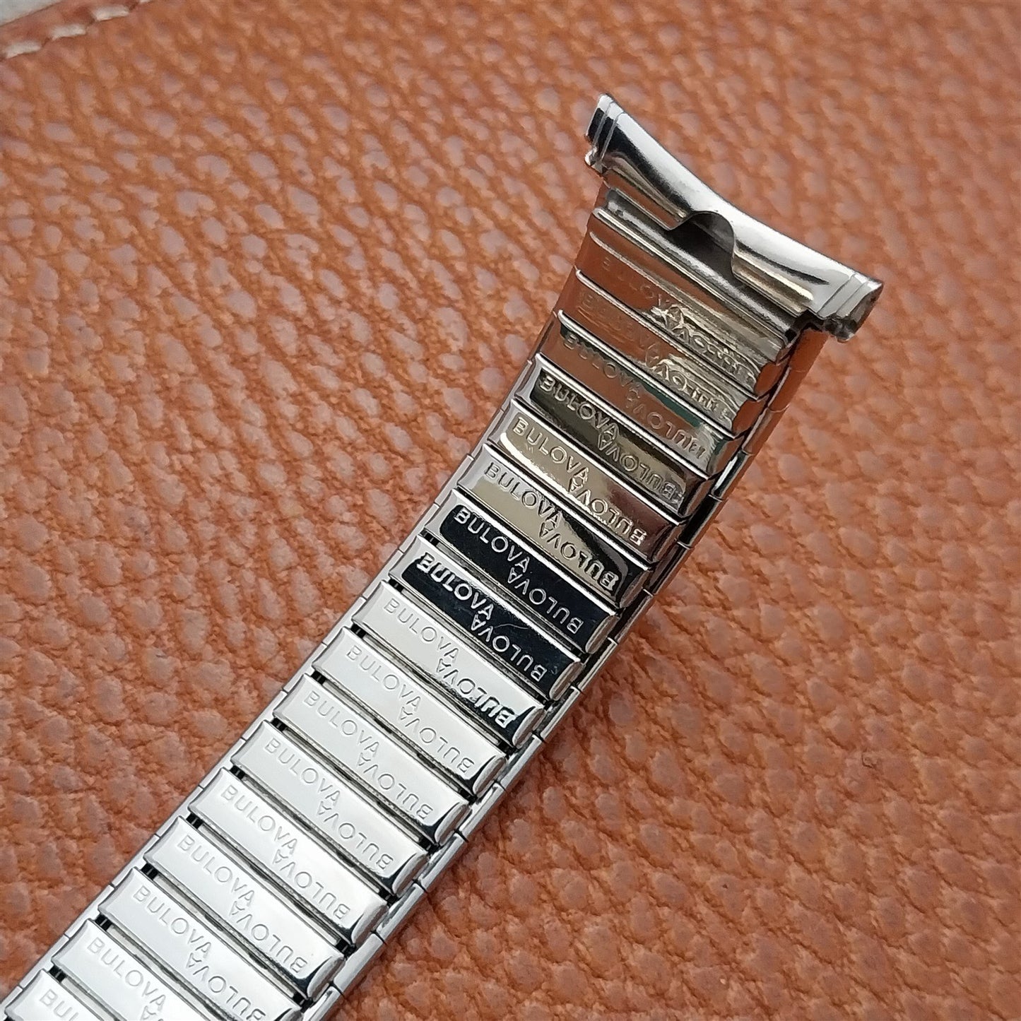 Vintage Bulova 16mm 18mm 19mm Stainless Steel Stretch NOS Watch Band