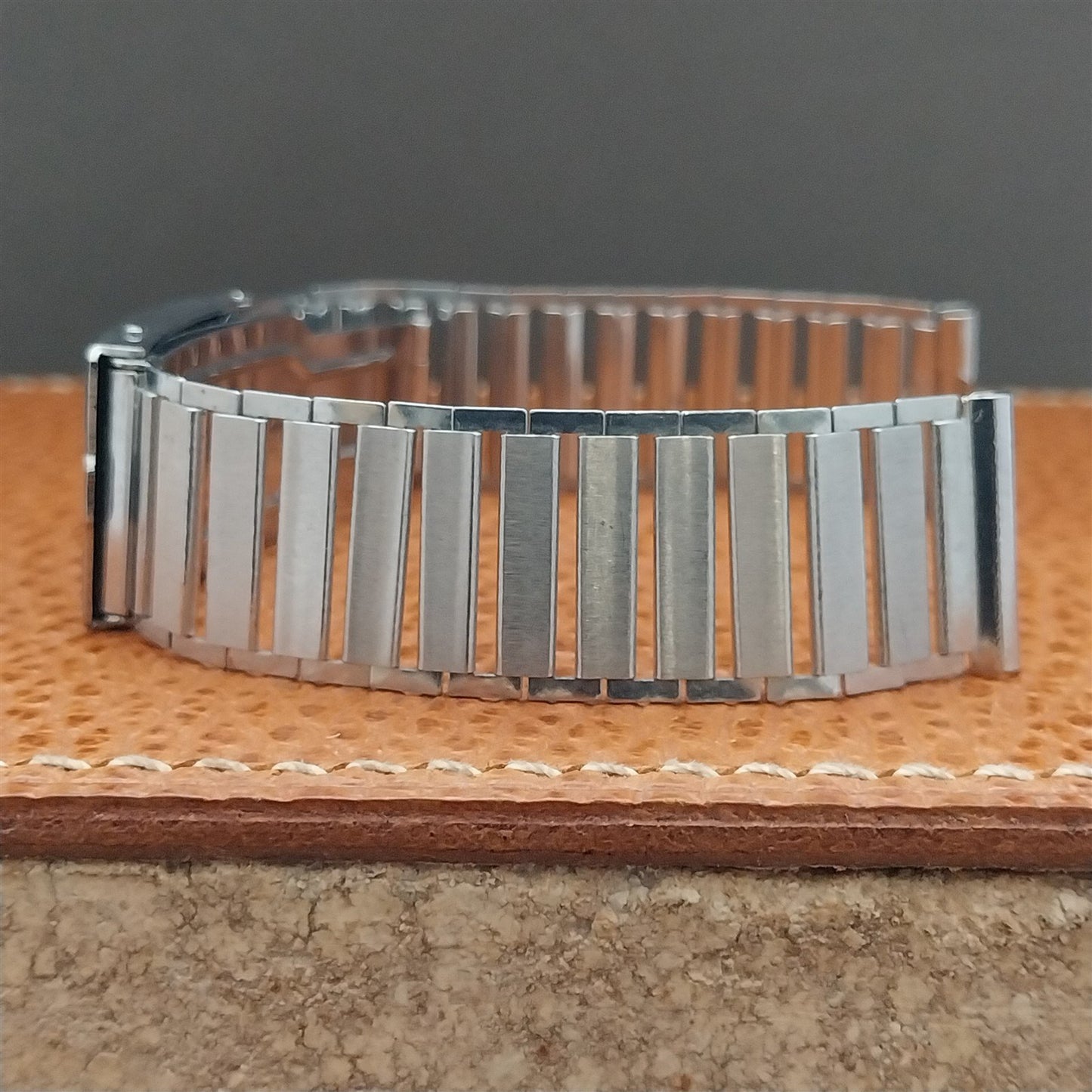 5/8" Speidel The Earl 1930s Chromium Bamboo Link Vintage Watch Band