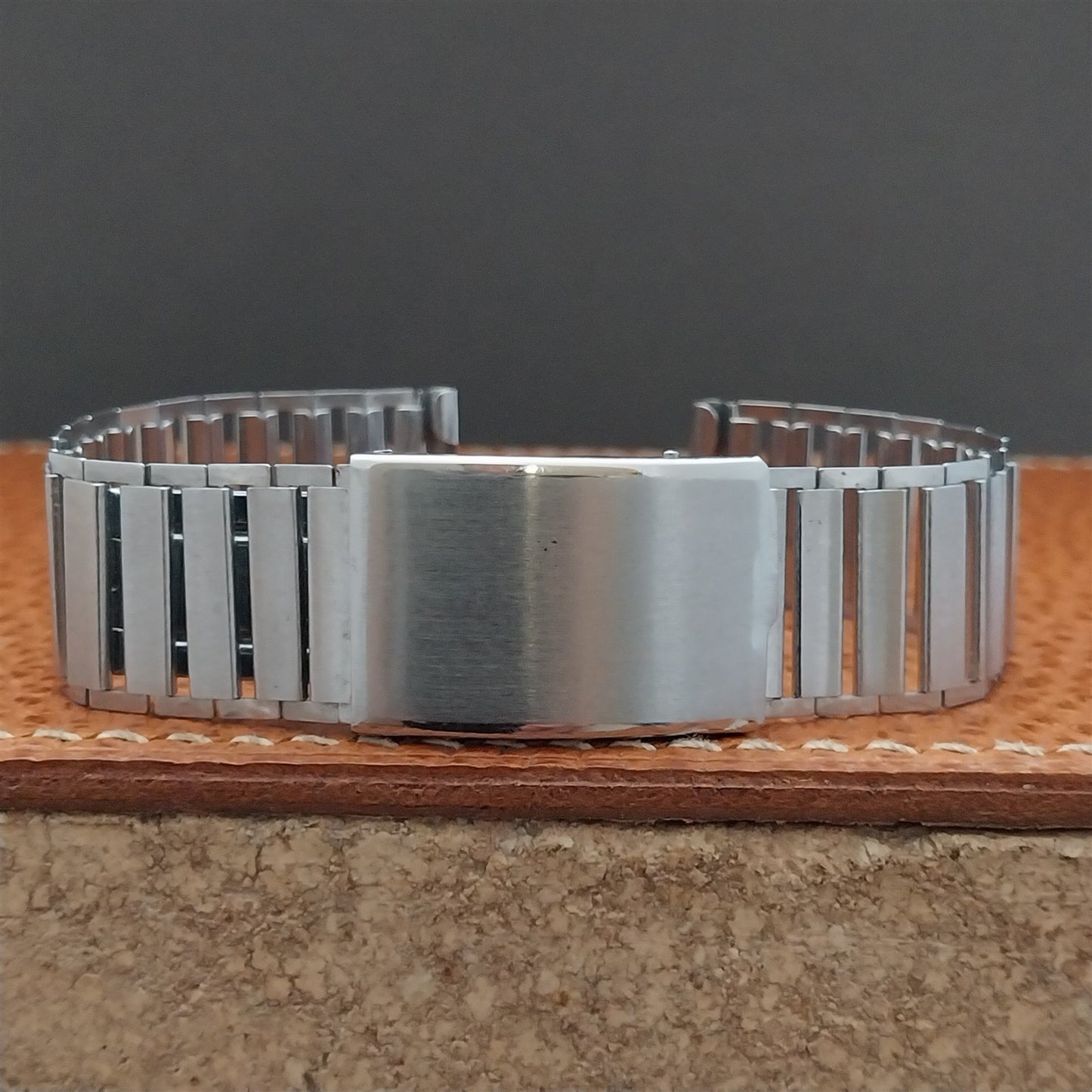 5/8" Speidel The Earl 1930s Chromium Bamboo Link Vintage Watch Band