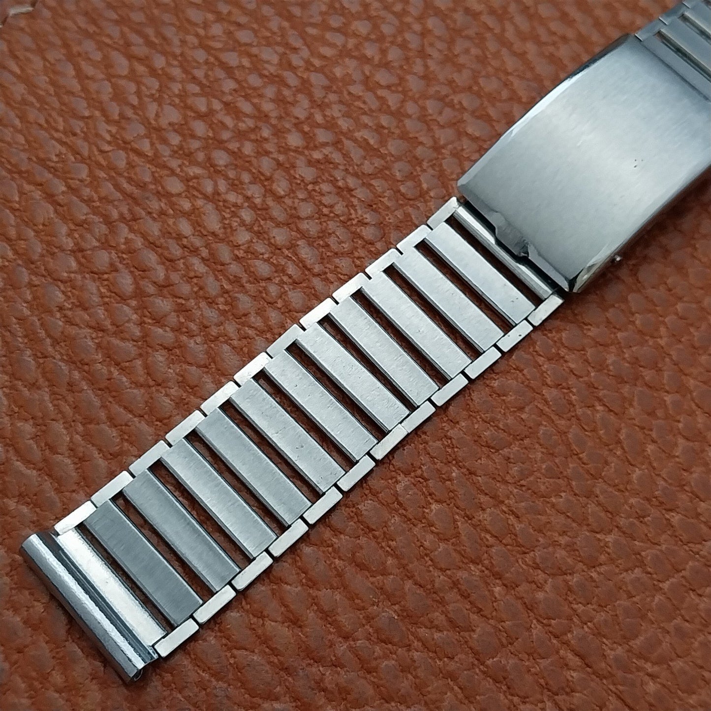 5/8" Speidel The Earl 1930s Chromium Bamboo Link Vintage Watch Band