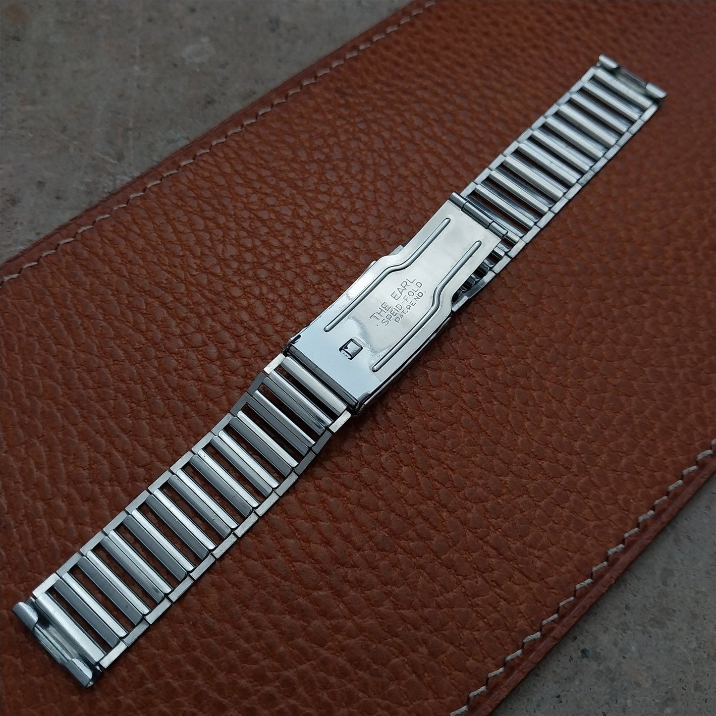 5/8" Speidel The Earl 1930s Chromium Bamboo Link Vintage Watch Band