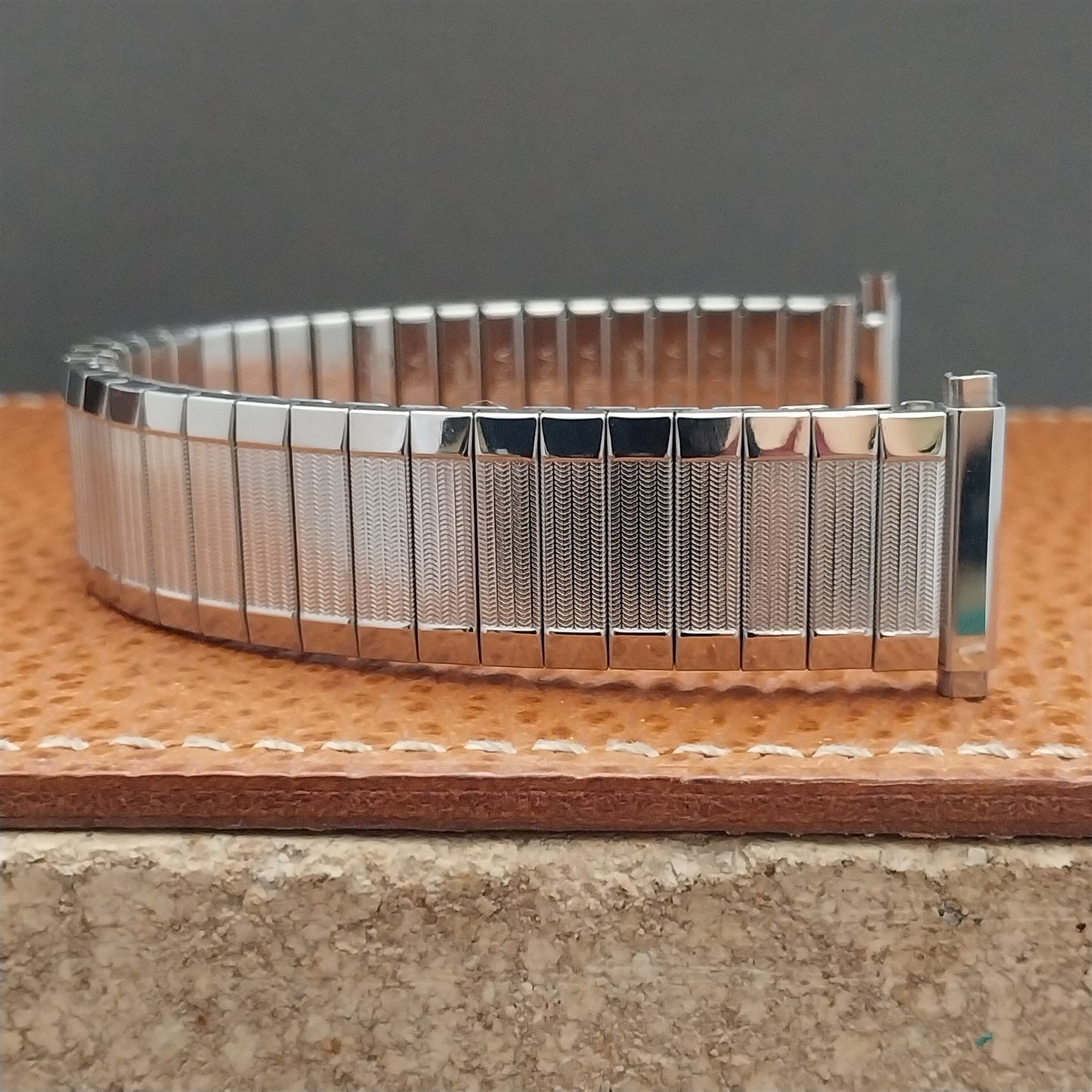 Dexter Morgan Speidel Aquarius Stainless Steel 1970s nos Vintage Watch Band
