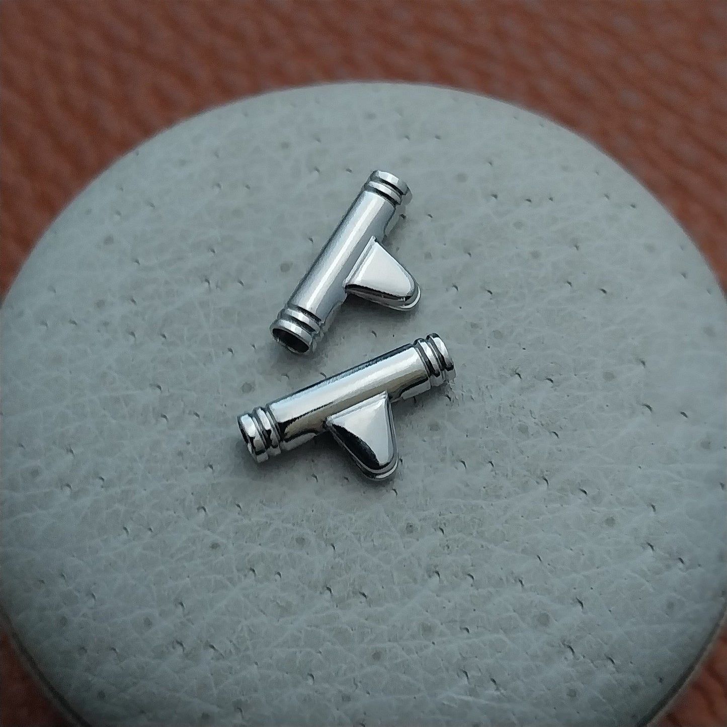 1/2" Silver-Tone Single-Lug to Spring Bar Vintage Watch Band Adapters