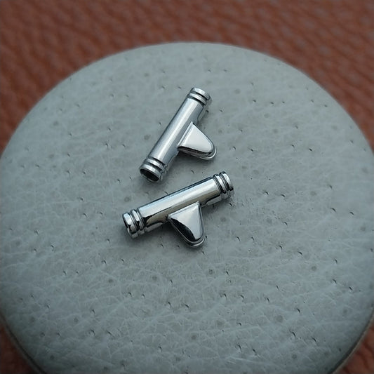 1/2" Silver-Tone Single-Lug to Spring Bar Vintage Watch Band Adapters