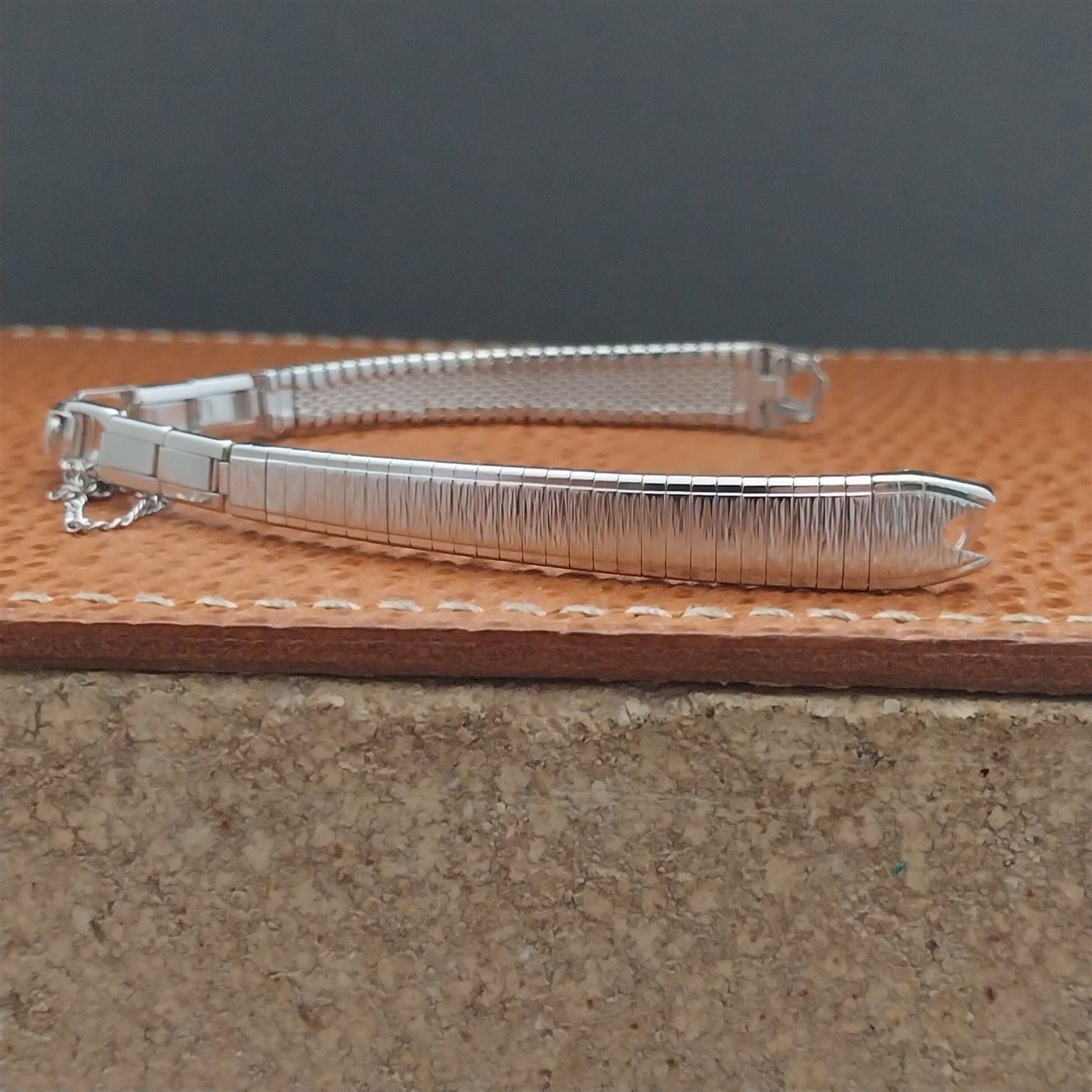 Bulova Rhodium Plate Stainless Ladies NOS Vintage Cocktail Watch Band