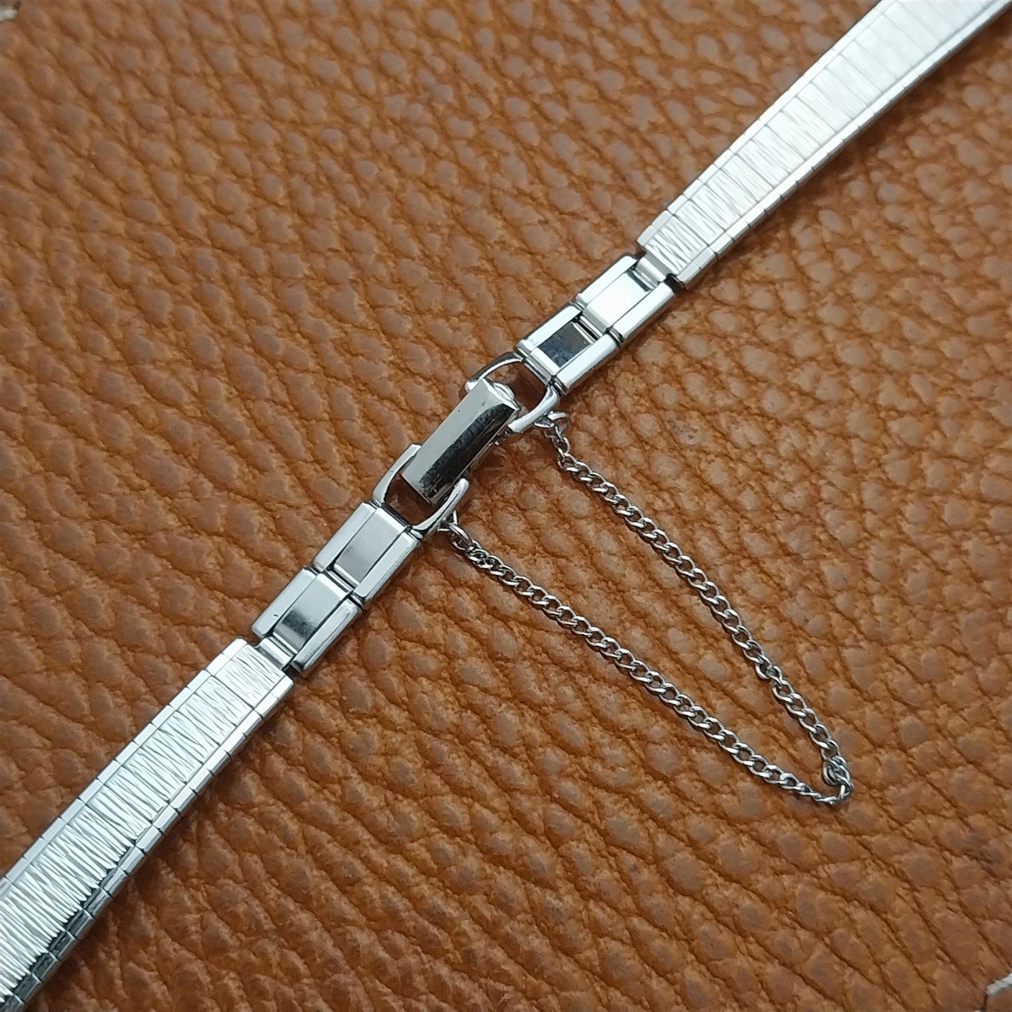 Bulova Rhodium Plate Stainless Ladies NOS Vintage Cocktail Watch Band