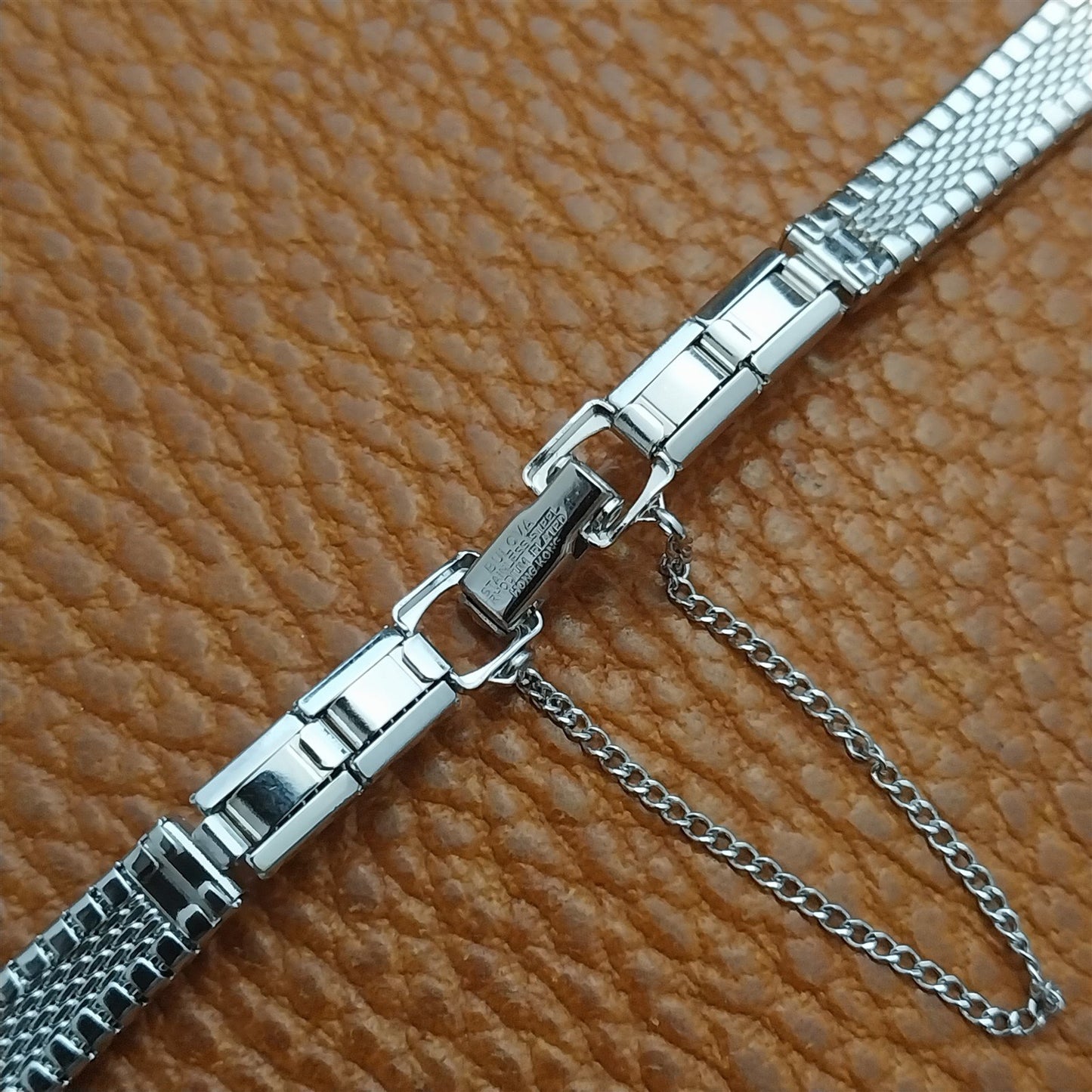 Bulova Rhodium Plate Stainless Ladies NOS Vintage Cocktail Watch Band