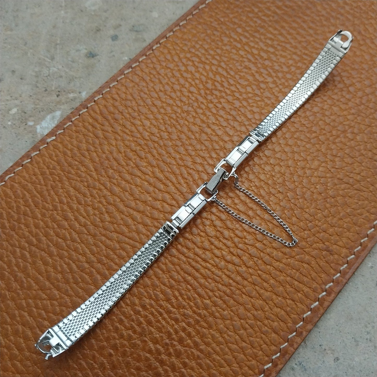 Bulova Rhodium Plate Stainless Ladies NOS Vintage Cocktail Watch Band