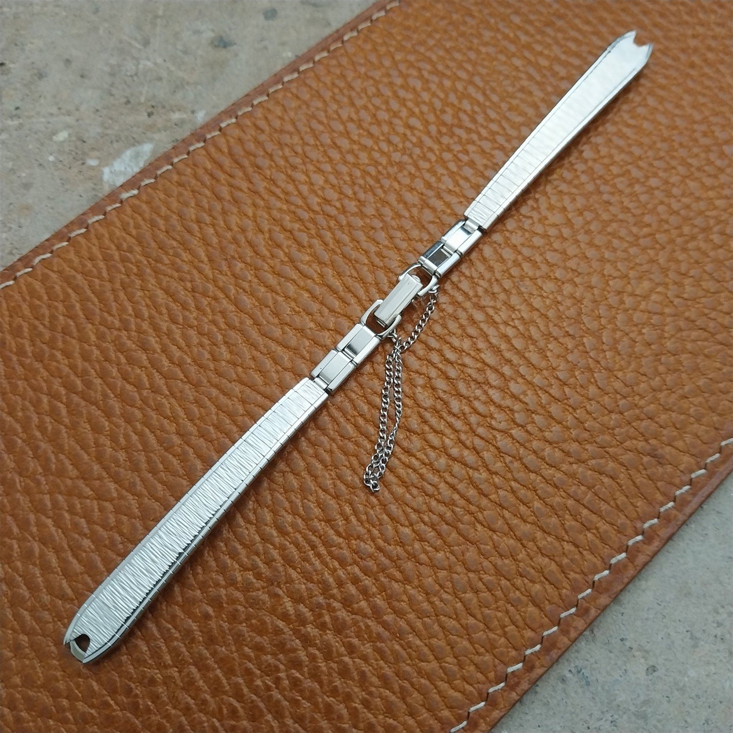 Bulova Rhodium Plate Stainless Ladies NOS Vintage Cocktail Watch Band