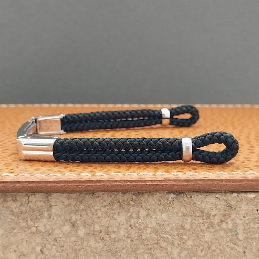 Vintage Ladies White Gold-Filled Gemex Thick Cordette Cocktail Watch Band