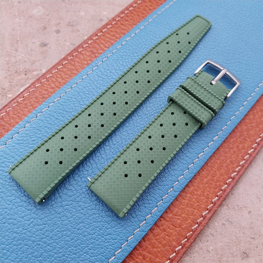 20mm FKM Tropical Green Tapered Divers Watch Strap