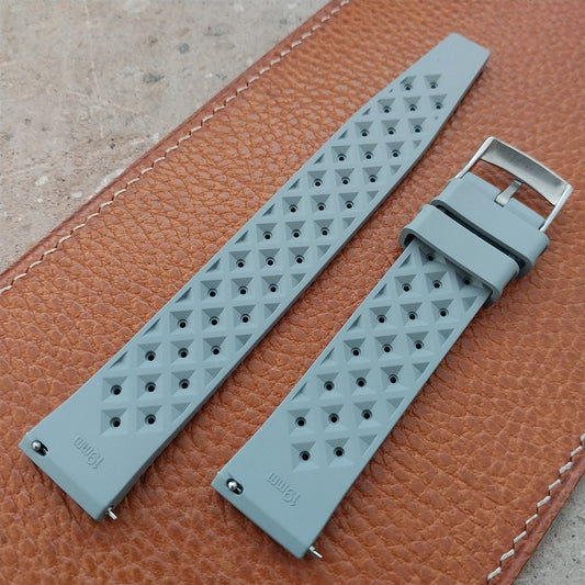 19mm FKM Rubber Gray Classic Divers Watch Strap