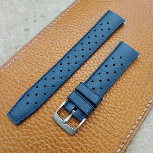 18mm FKM Tropical Blue Tapered Divers Watch Strap