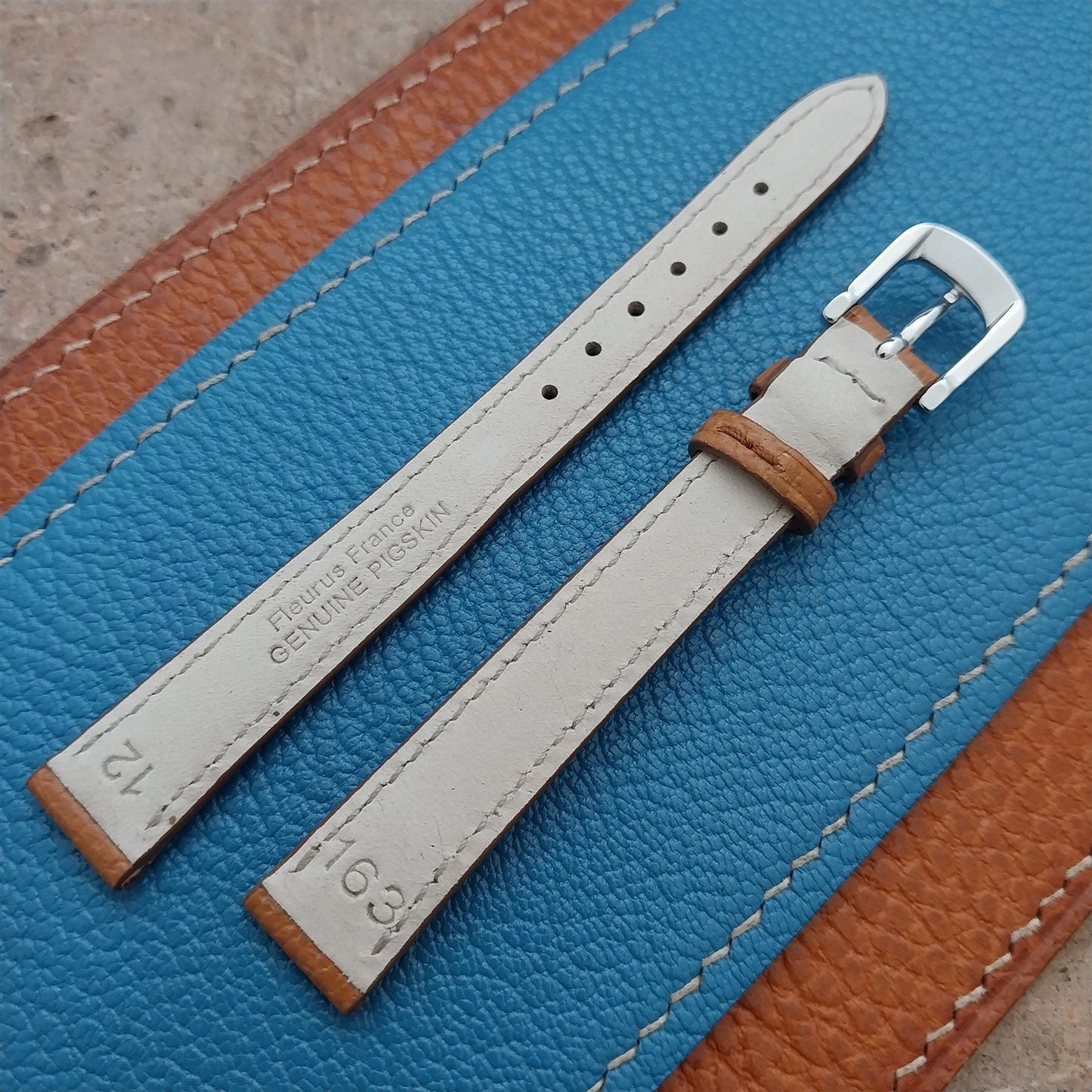 12mm Fleurus France Pigskin Slim Tapered 12/10 Ladies Watch Strap