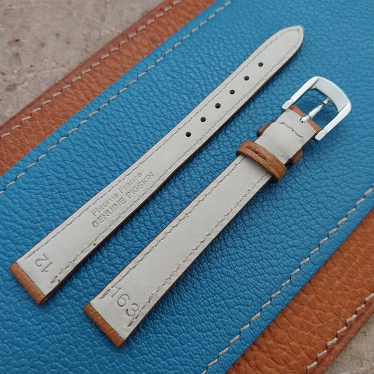 12mm Fleurus France Pigskin Slim Tapered 12/10 Ladies Watch Strap