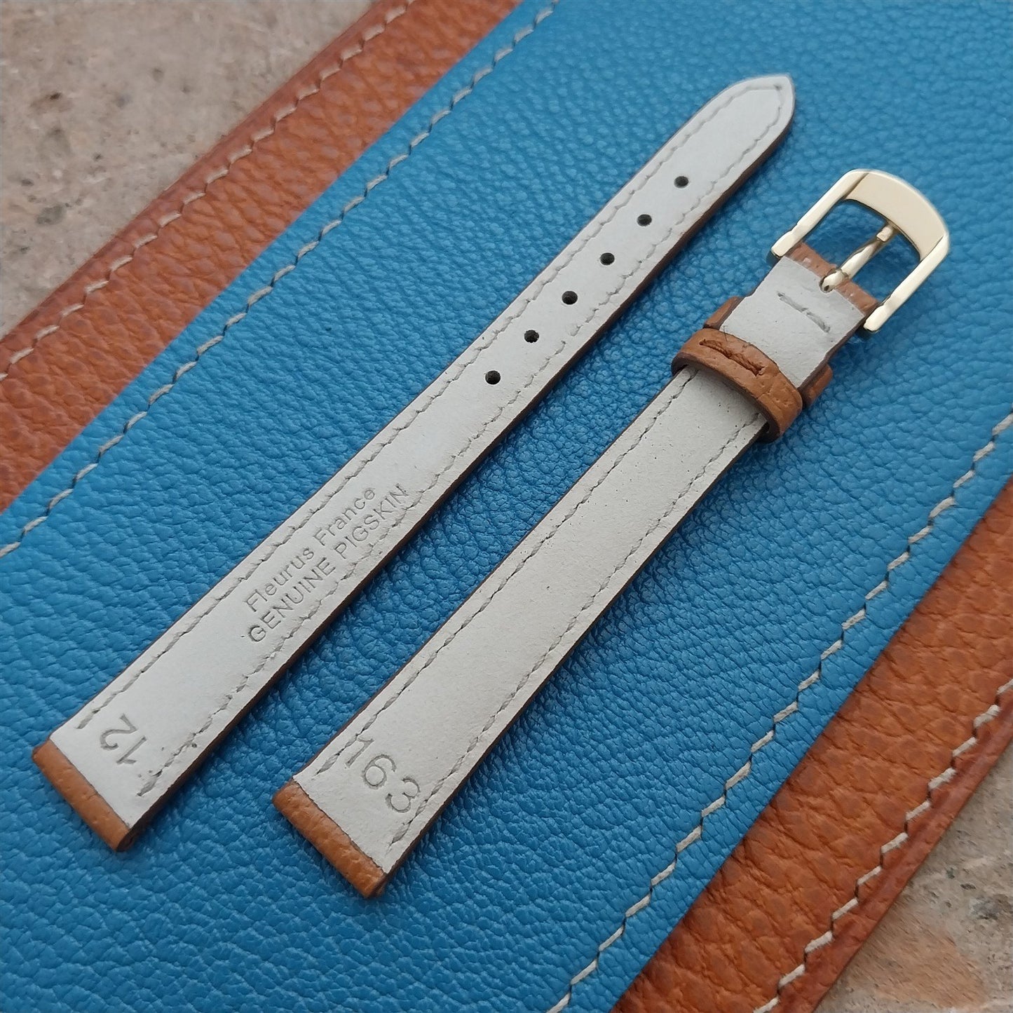 12mm Fleurus France Pigskin Slim Tapered 12/10 Ladies Watch Strap