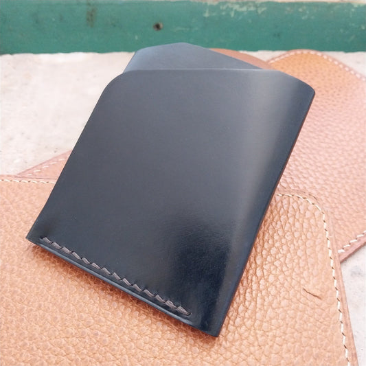 Minimal Shell Cordovan Leather Card Wallet Handmade in New Mexico