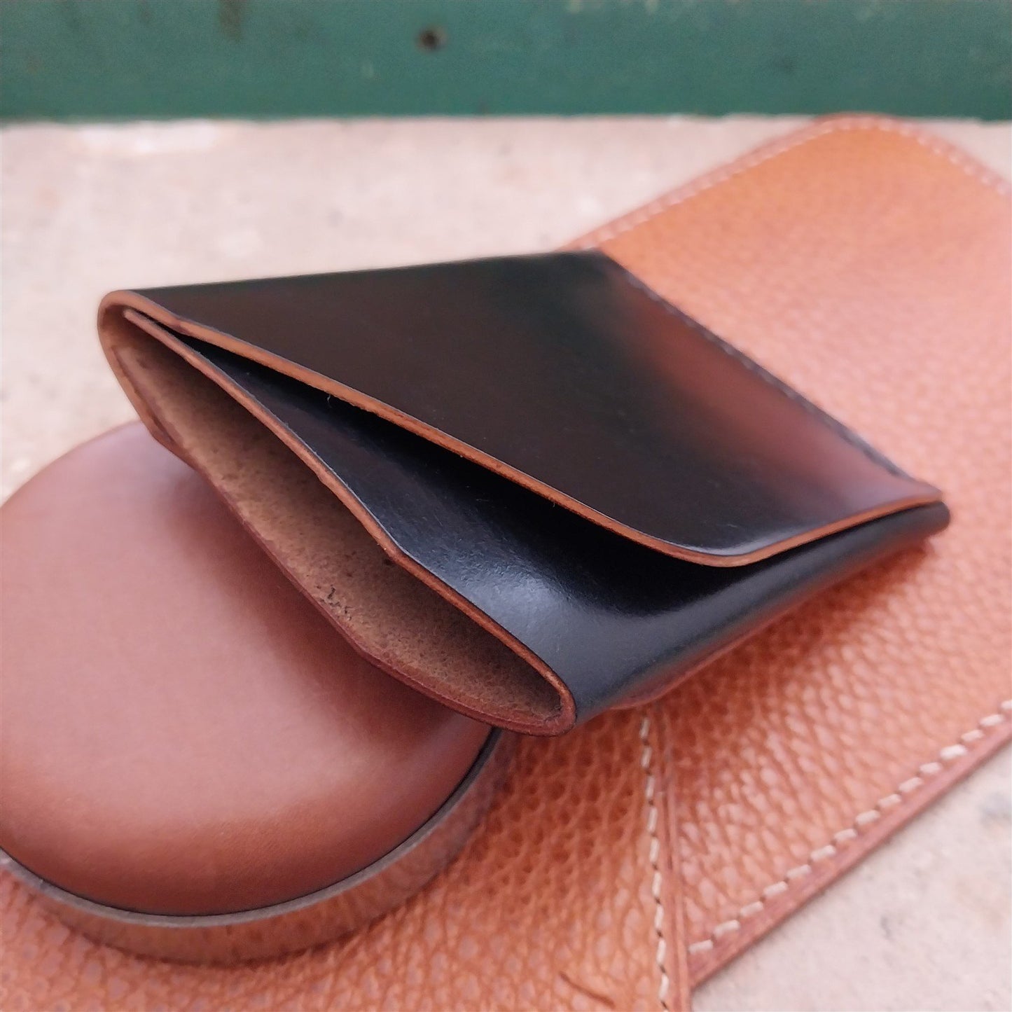 Minimal Shell Cordovan Leather Card Wallet Handmade in New Mexico