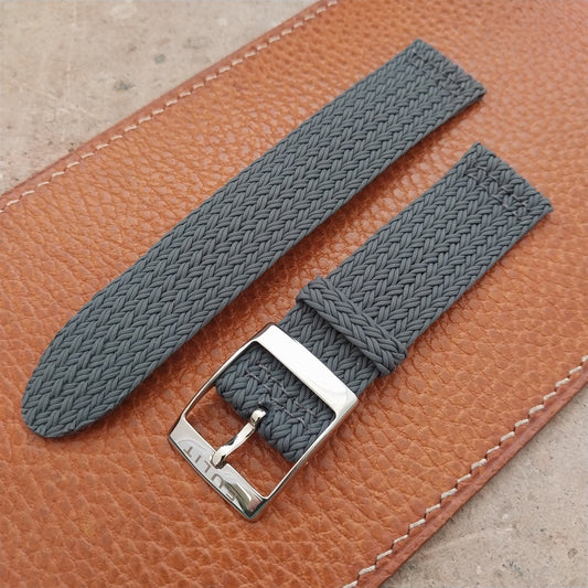 20mm Gray Eulit Palma Pacific Braided Perlon Two-Piece Field Watch Strap