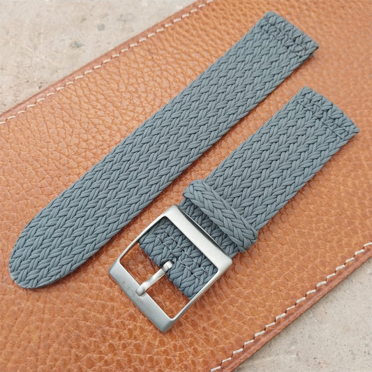 22mm Gray Eulit Palma Pacific Braided Perlon Two-Piece Field Watch Strap