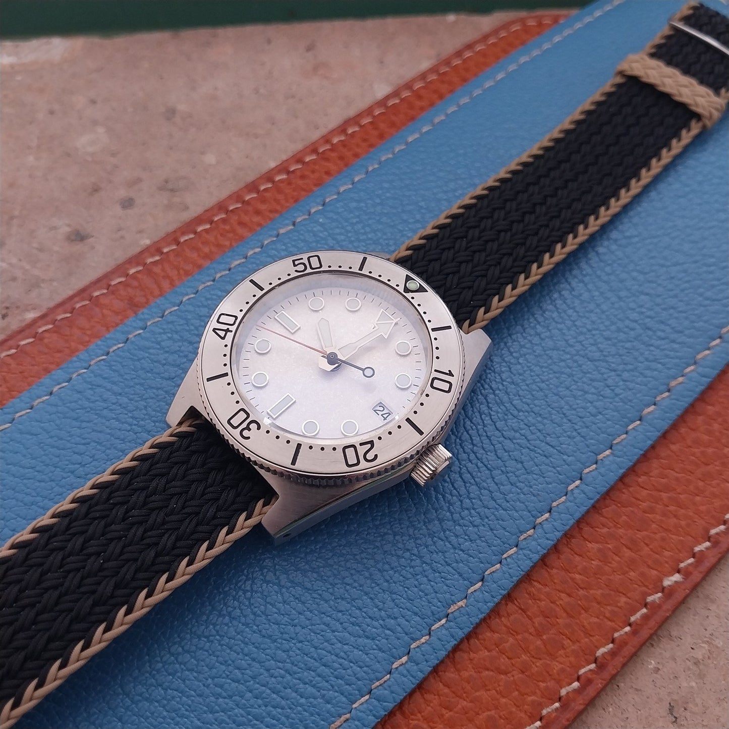 20mm Eulit Atlantic Braided Perlon Single Pass Field Watch Strap