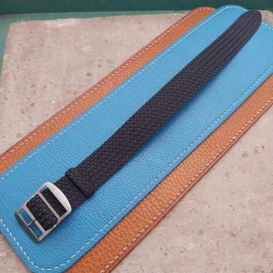 20mm Eulit Atlantic Brown Braided Perlon Single Pass Field Watch Strap