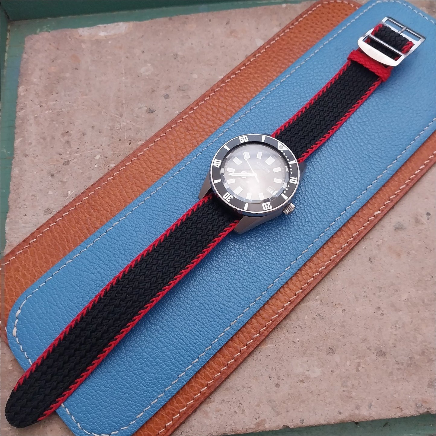 20mm Eulit Atlantic Braided Perlon Single Pass Field Watch Strap