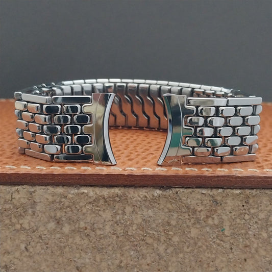 19mm 18mm 17mm Stainless Steel Wide Rice Beads Gemex Unused Watch Band