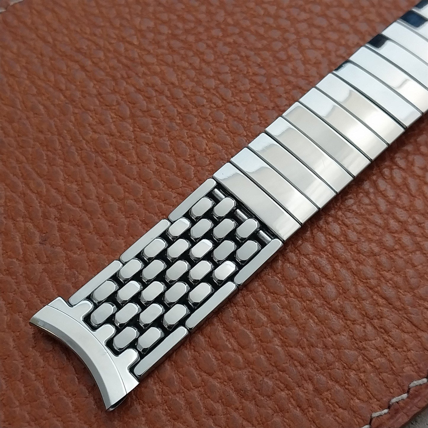 19mm 18mm 17mm Stainless Steel Wide Rice Beads Gemex Unused Watch Band