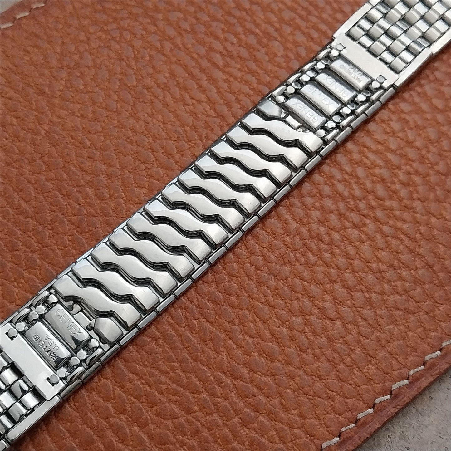 19mm 18mm 17mm Stainless Steel Wide Rice Beads Gemex Unused Watch Band