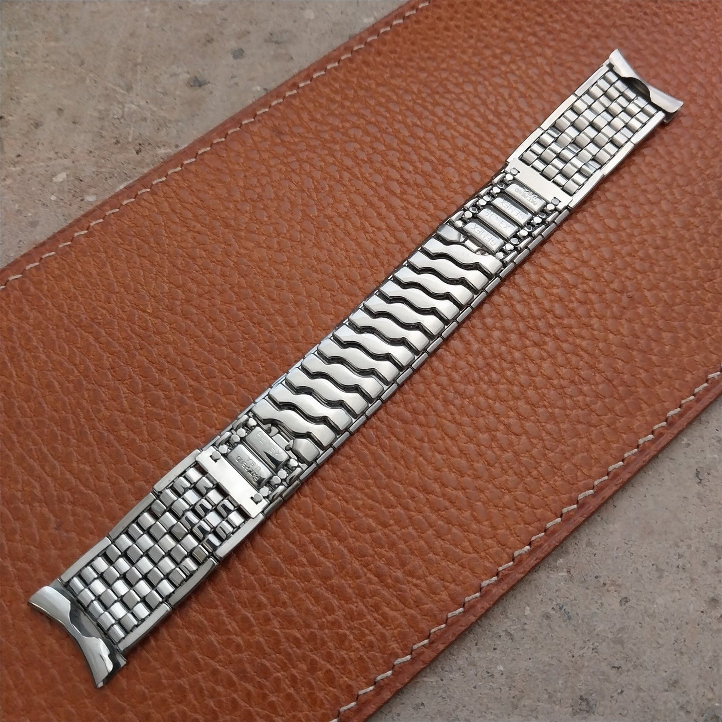 19mm 18mm 17mm Stainless Steel Wide Rice Beads Gemex Unused Watch Band