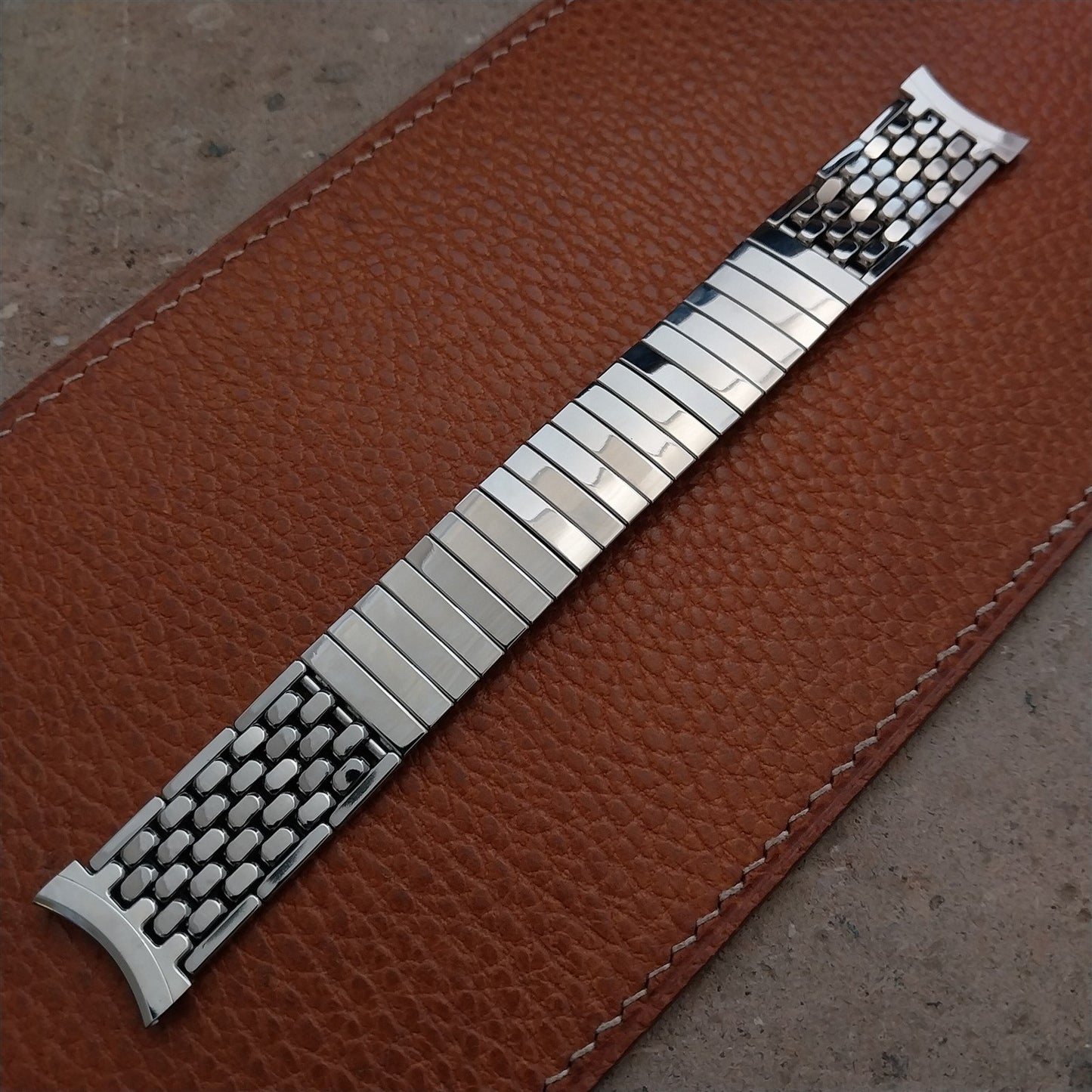 19mm 18mm 17mm Stainless Steel Wide Rice Beads Gemex Unused Watch Band