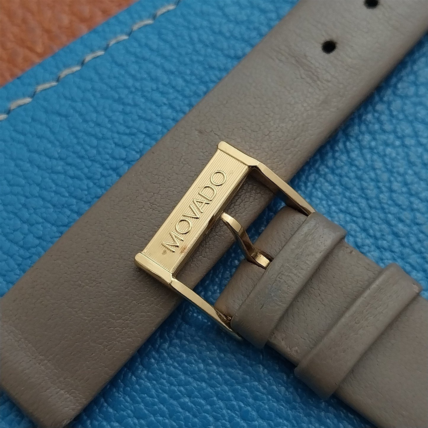 15mm Movado Soft Calfskin Leather nos Watch Strap & Logo Buckle