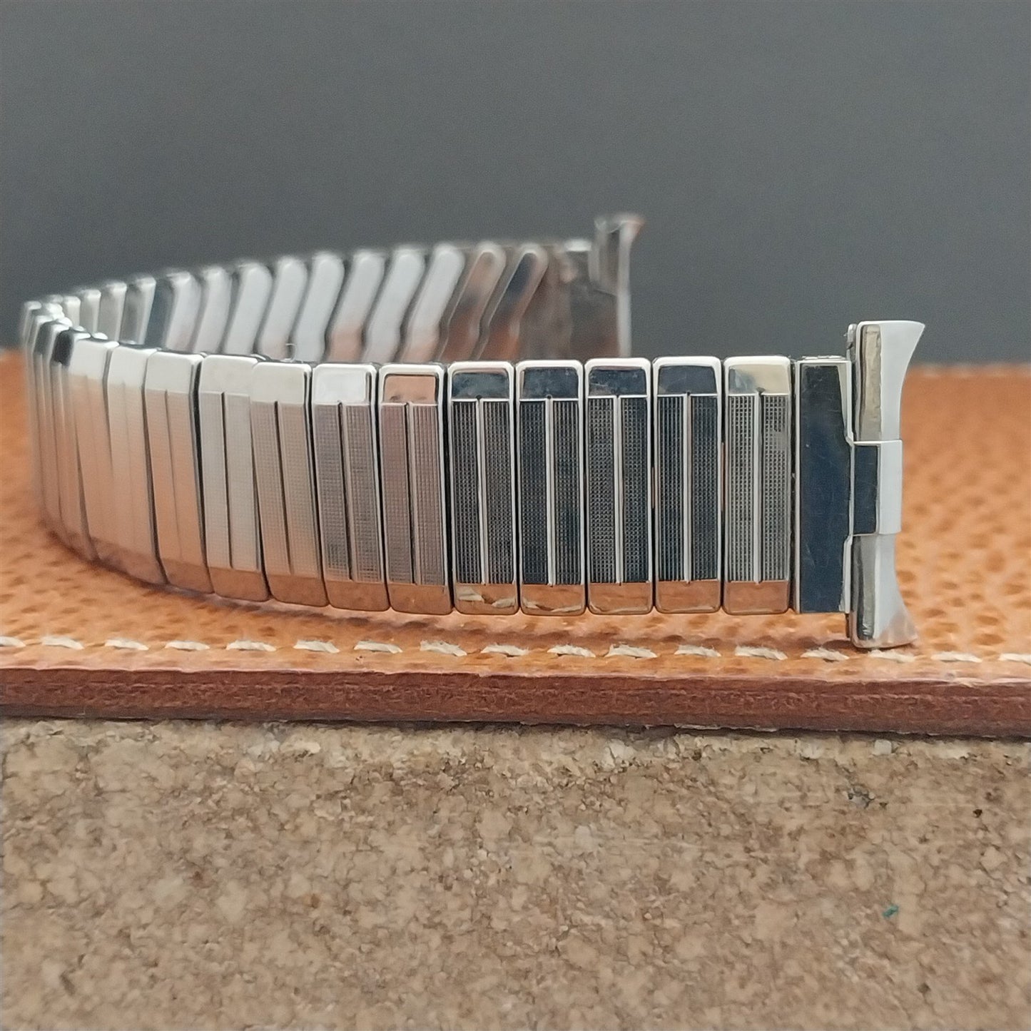 Vintage 18mm 19mm 20mm Baldwin Stainless 1960s Expansion Watch Band