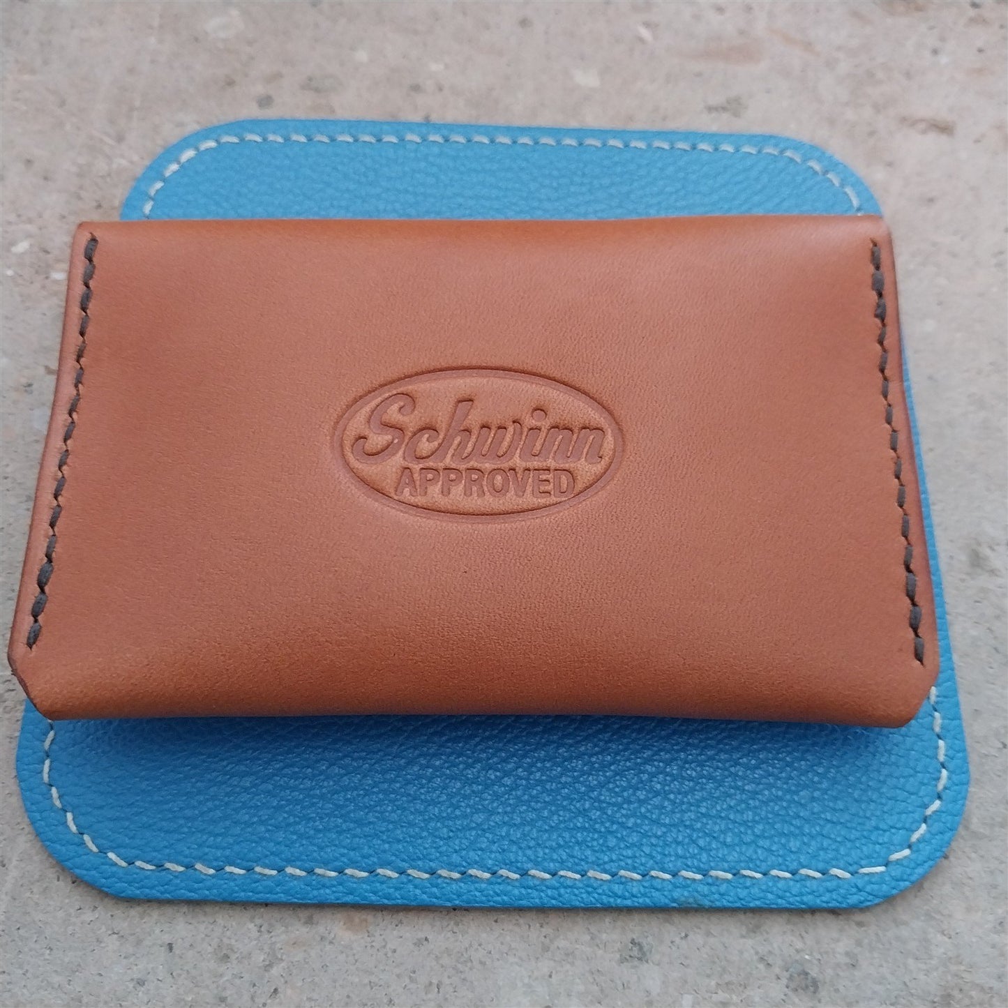 Minimal Leather Schwinn Card Wallet Handmade in New Mexico