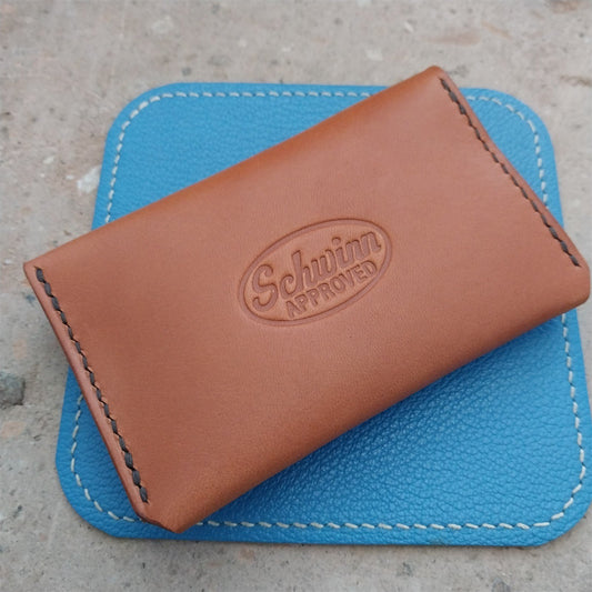 Minimal Leather Schwinn Card Wallet Handmade in New Mexico