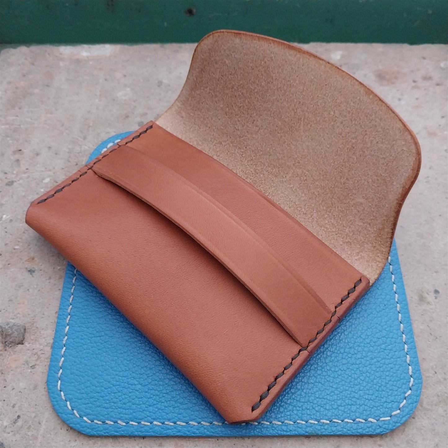 Minimal Leather Schwinn Card Wallet Handmade in New Mexico