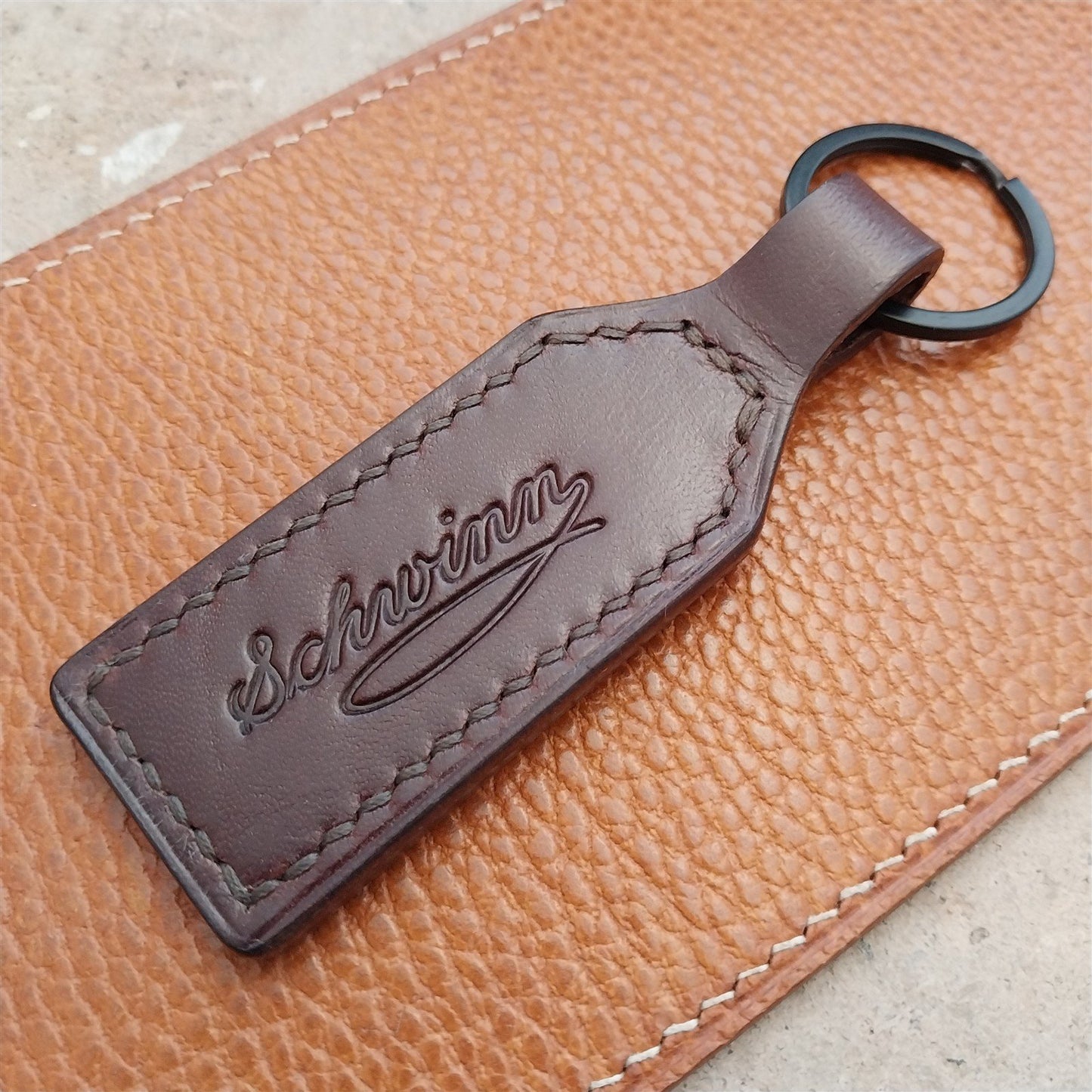 Schwinn Thick Latigo Leather Keychain Fob Handmade in New Mexico