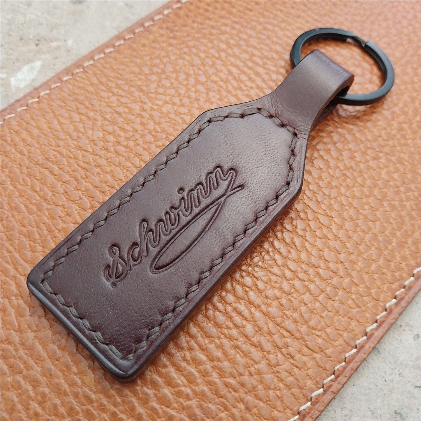 Schwinn Thick Latigo Leather Keychain Fob Handmade in New Mexico