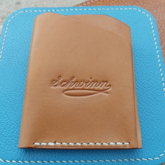 Schwinn Waxed Saddle Leather Card Wallet Handmade in New Mexico