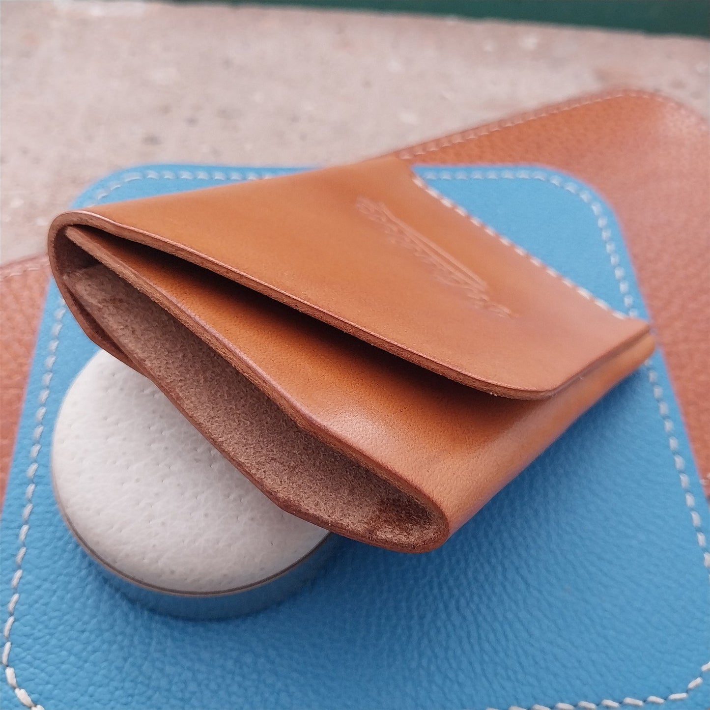 Schwinn Waxed Saddle Leather Card Wallet Handmade in New Mexico