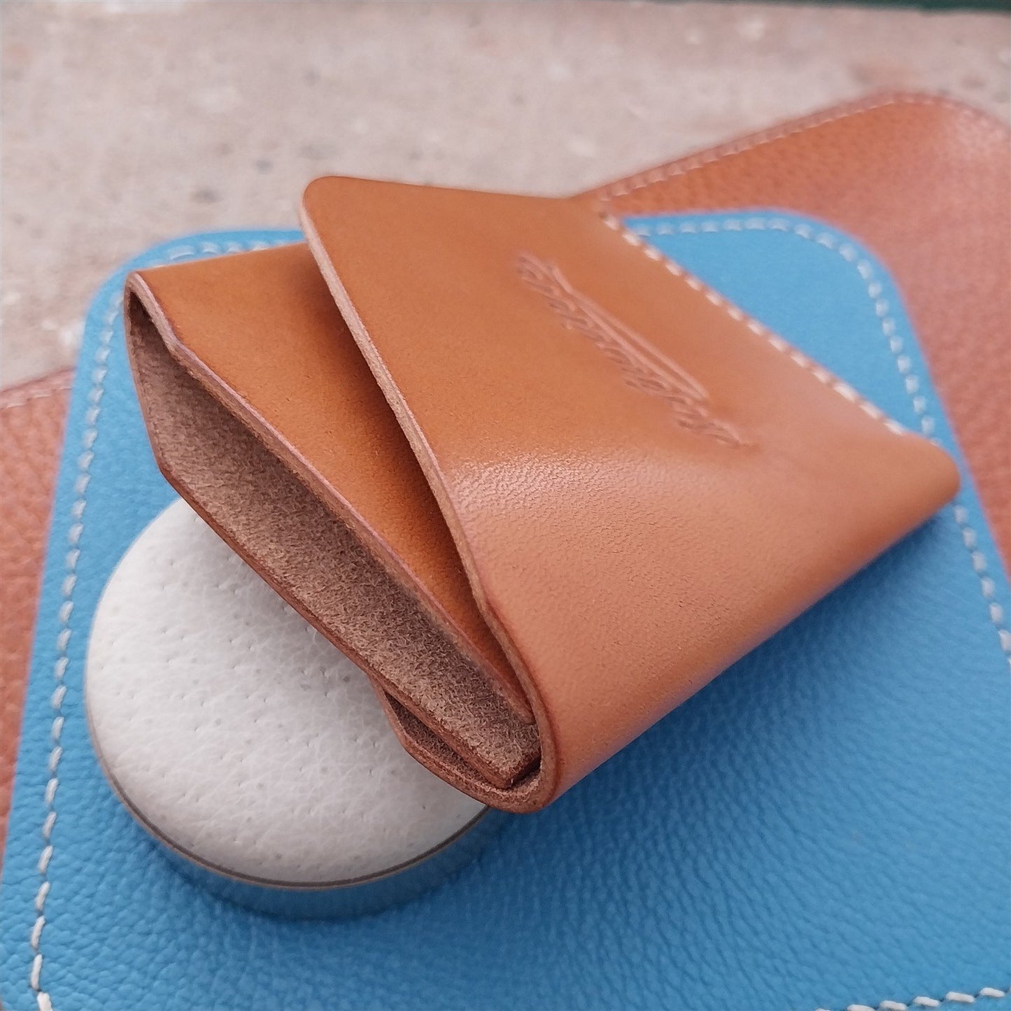 Schwinn Waxed Saddle Leather Card Wallet Handmade in New Mexico