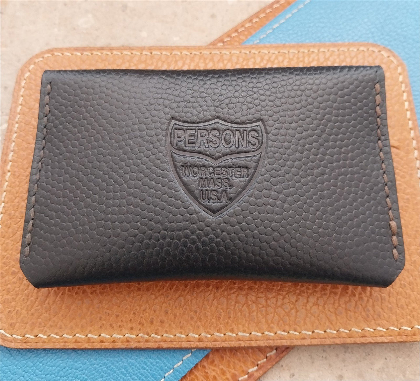 Minimal Leather Persons Vintage Bicycle Handmade Card Wallet