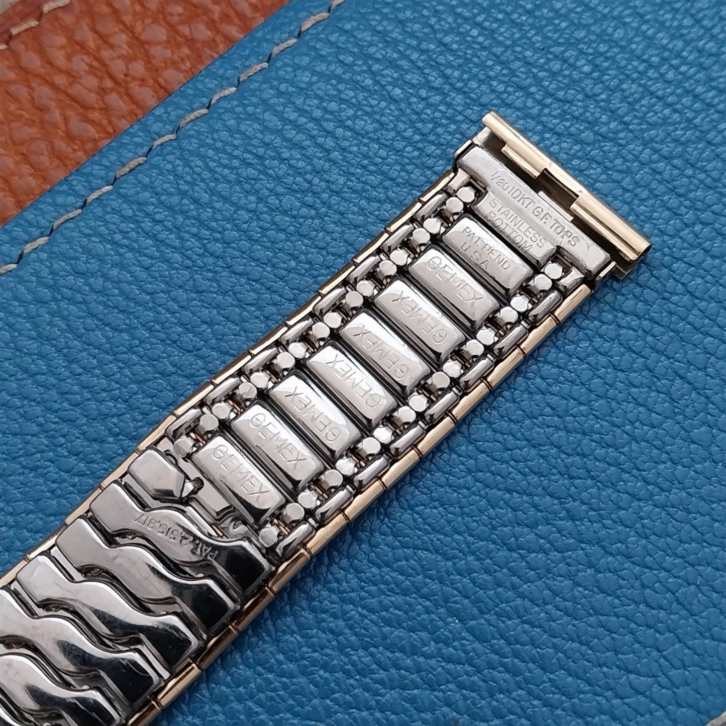 17.2mm 18mm 19mm Gold-Filled Gemex Wide 1950s Vintage Watch Band