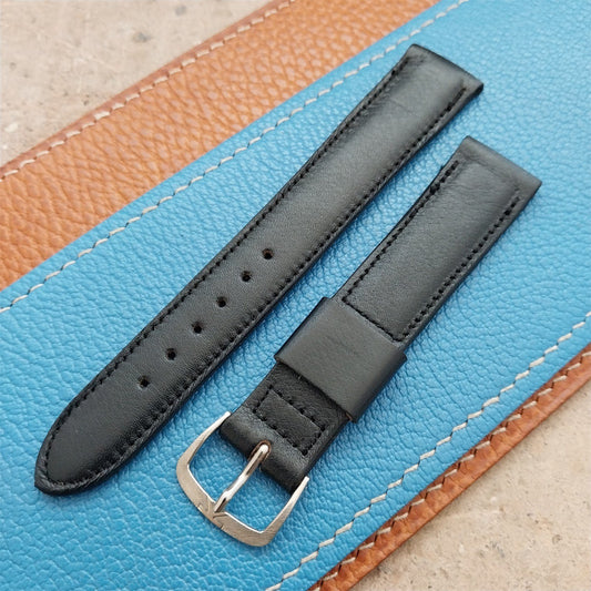 1970s Vintage 17.2mm Kalbe Tapered Saddle Leather Watch Strap