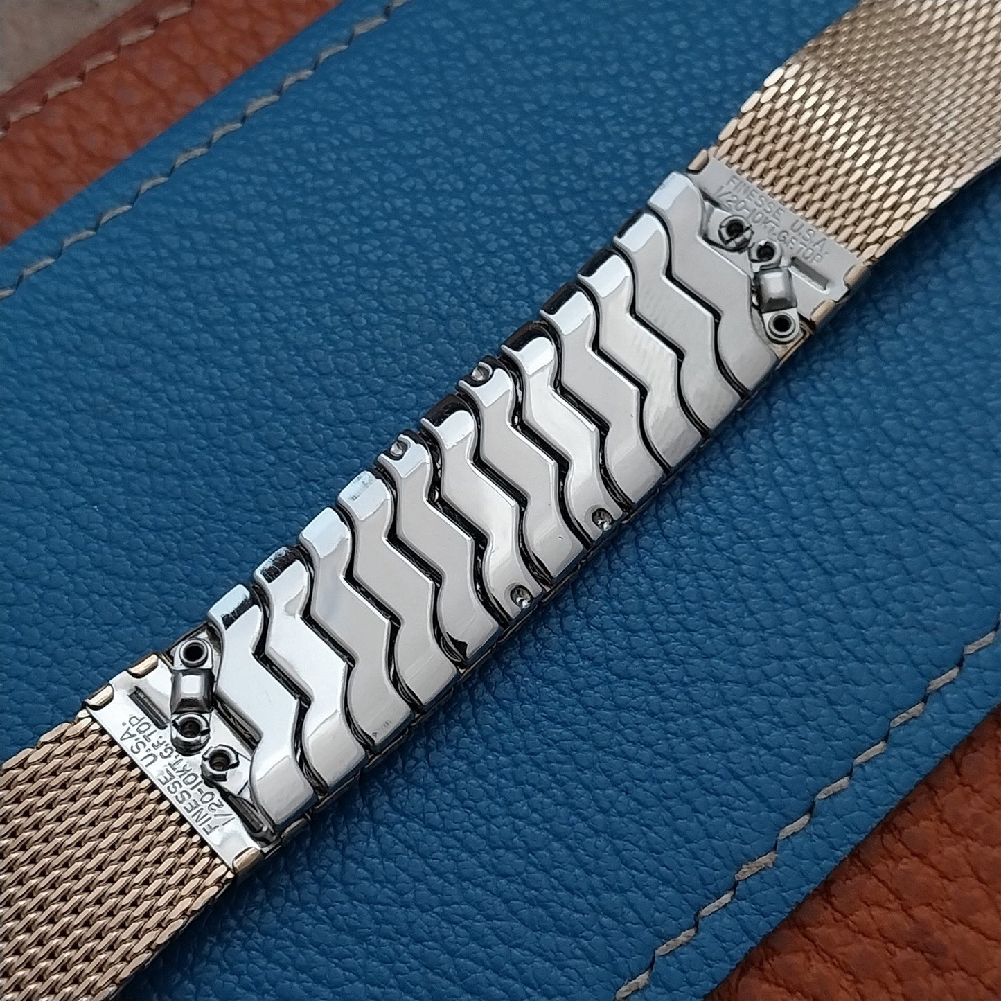 17mm 10k Gold-Filled Mesh Finesse Classic MCM Unused 1960s Vintage Watch Band