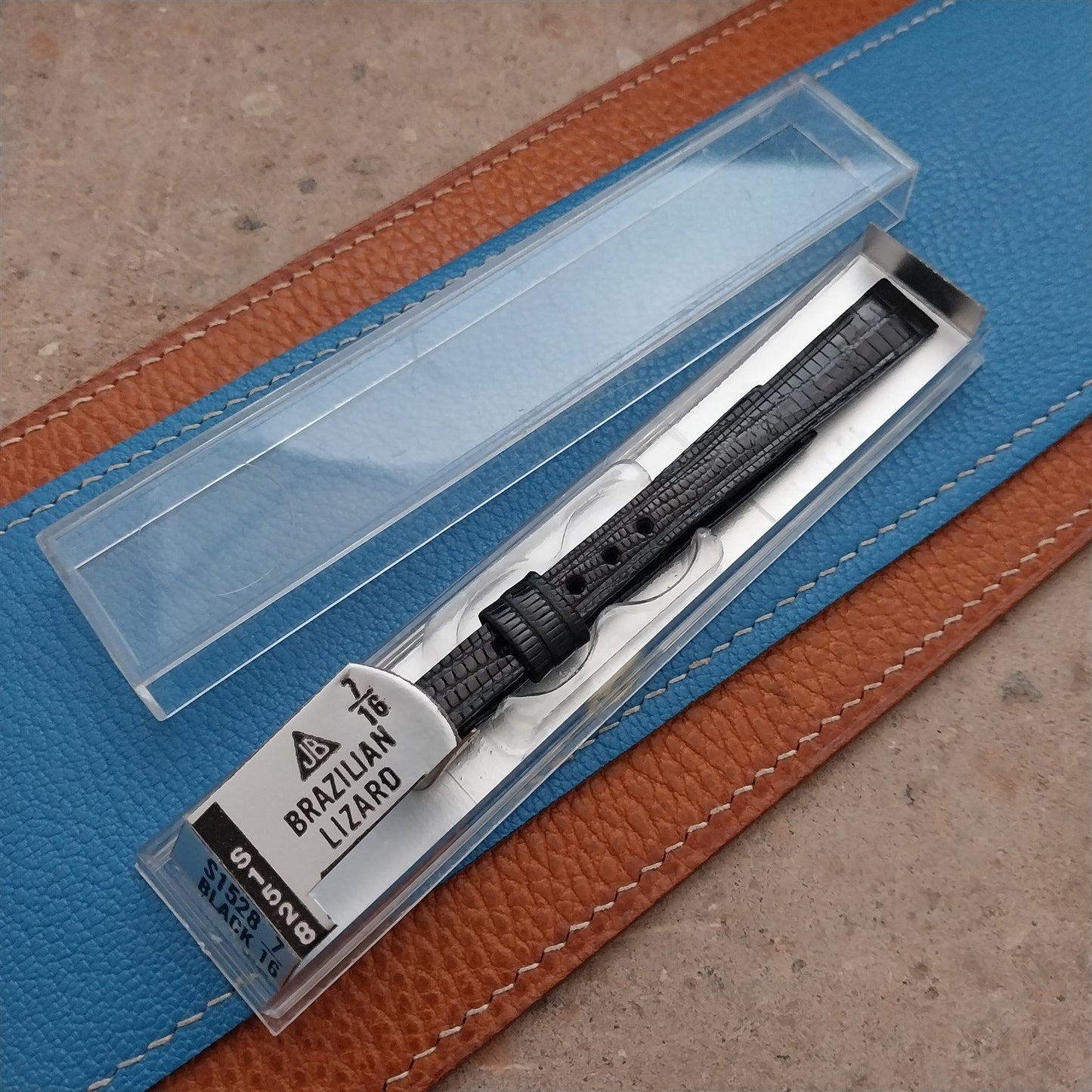 11mm JB Champion Black Lizard Ladies nos Unused Vintage Watch Strap