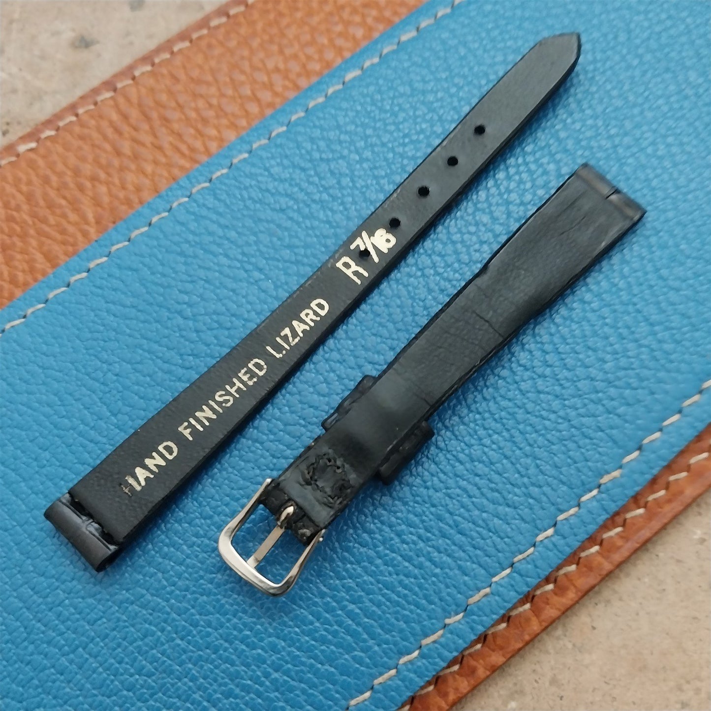 11mm JB Champion Black Lizard Ladies nos Unused Vintage Watch Strap