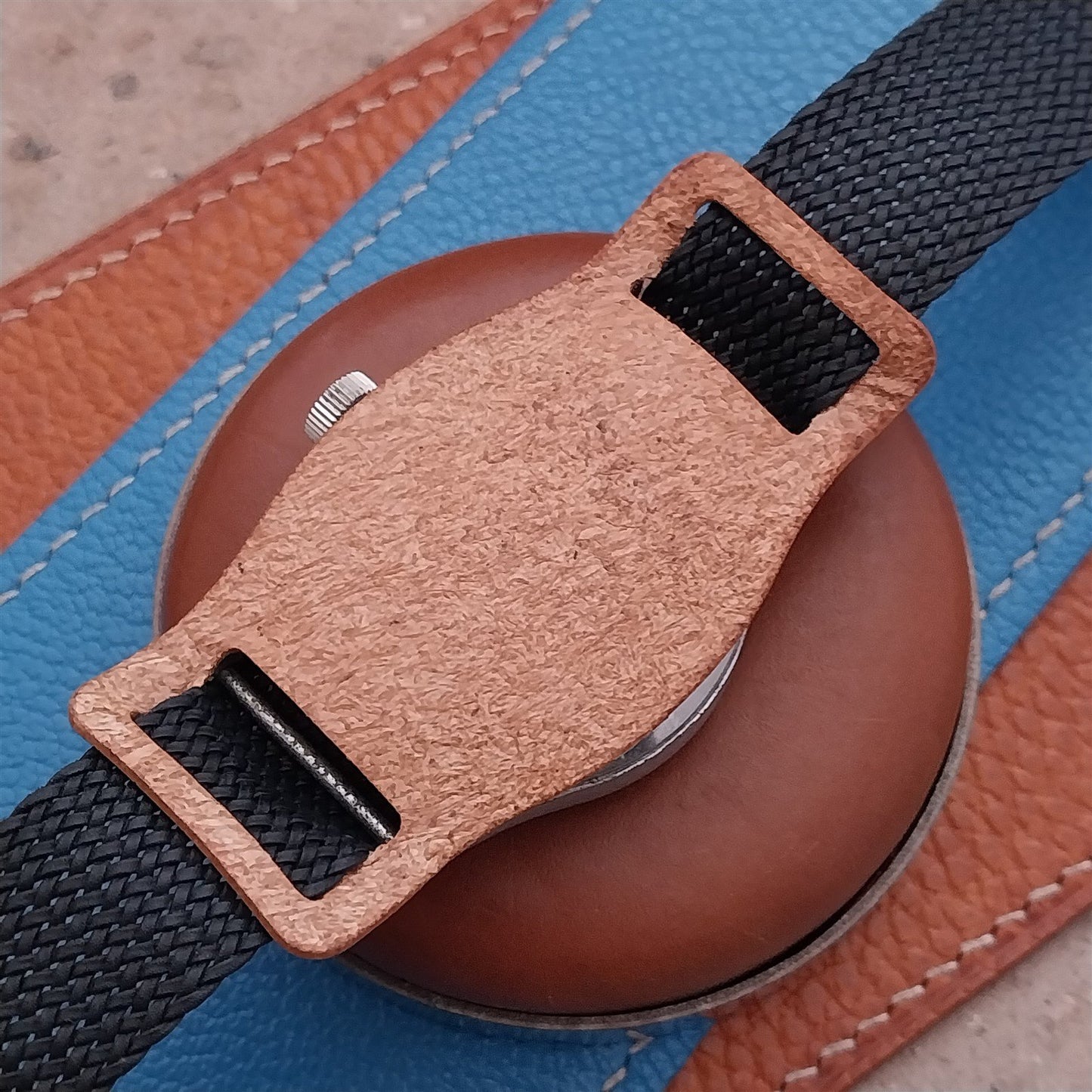 18mm Vintage Style English Bridle Leather Bund Pad