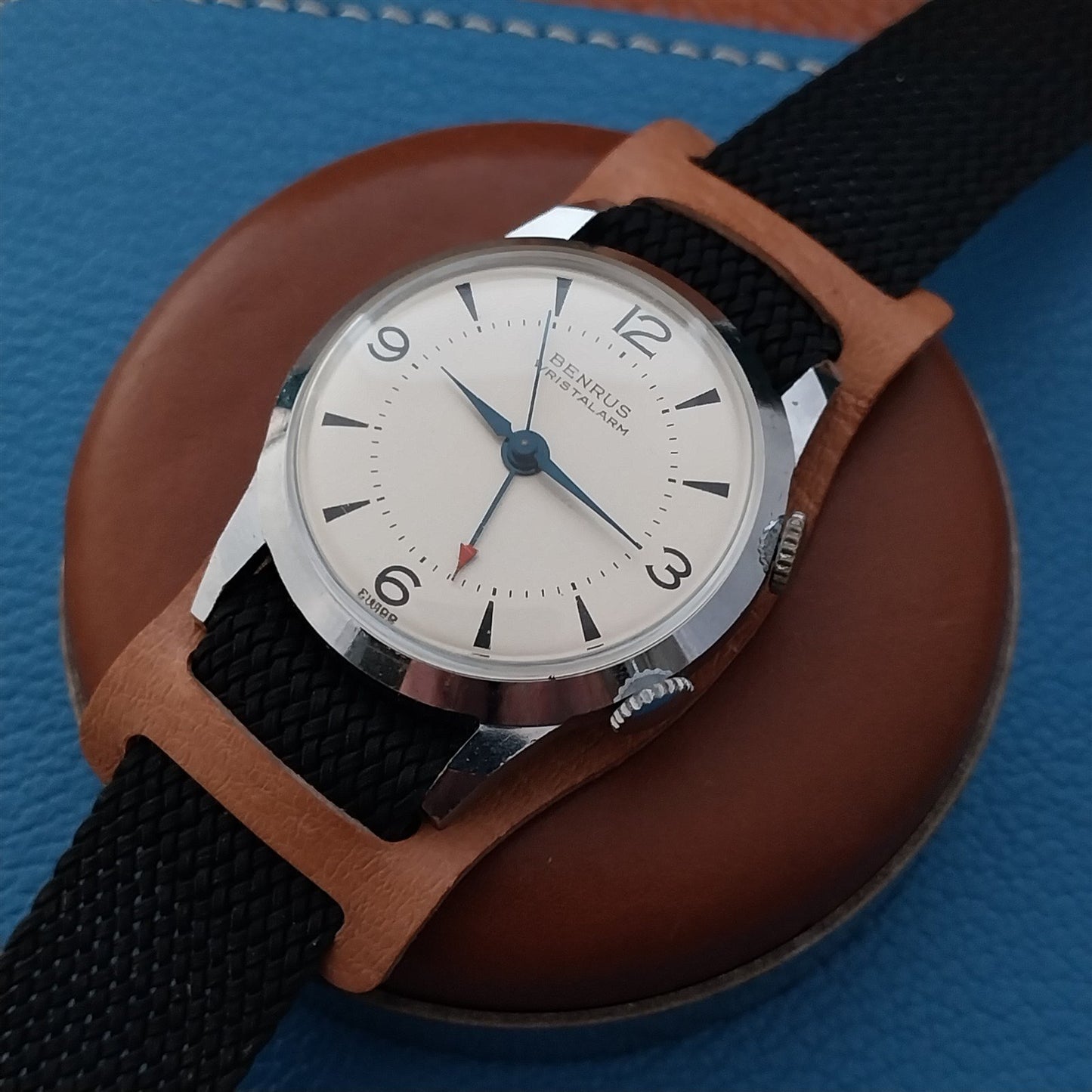 18mm Vintage Style Veg-Tanned Pigskin Bund Pad for Watch Strap